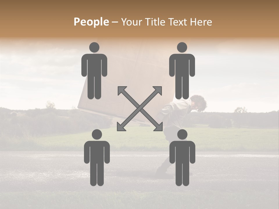 Grass Man Stress PowerPoint Template