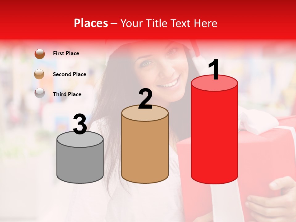 Xmas Enjoying Shopping PowerPoint Template