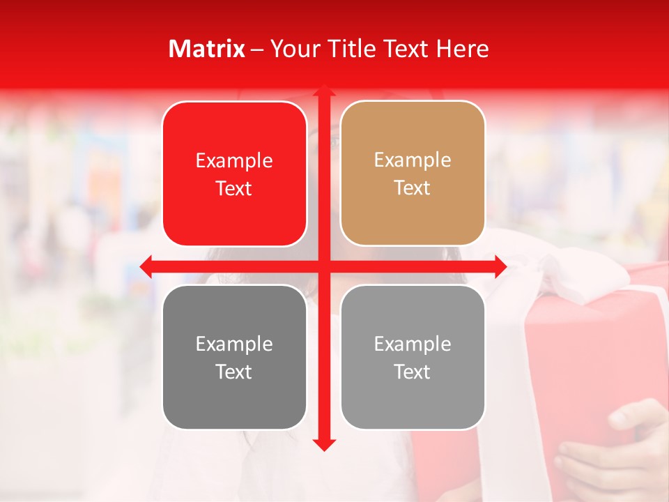 Xmas Enjoying Shopping PowerPoint Template