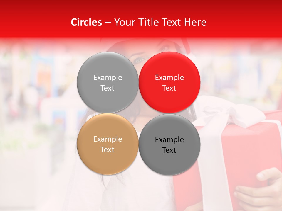 Xmas Enjoying Shopping PowerPoint Template