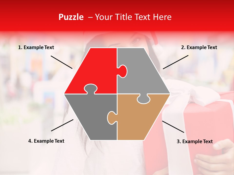 Xmas Enjoying Shopping PowerPoint Template