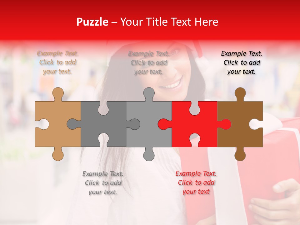 Xmas Enjoying Shopping PowerPoint Template