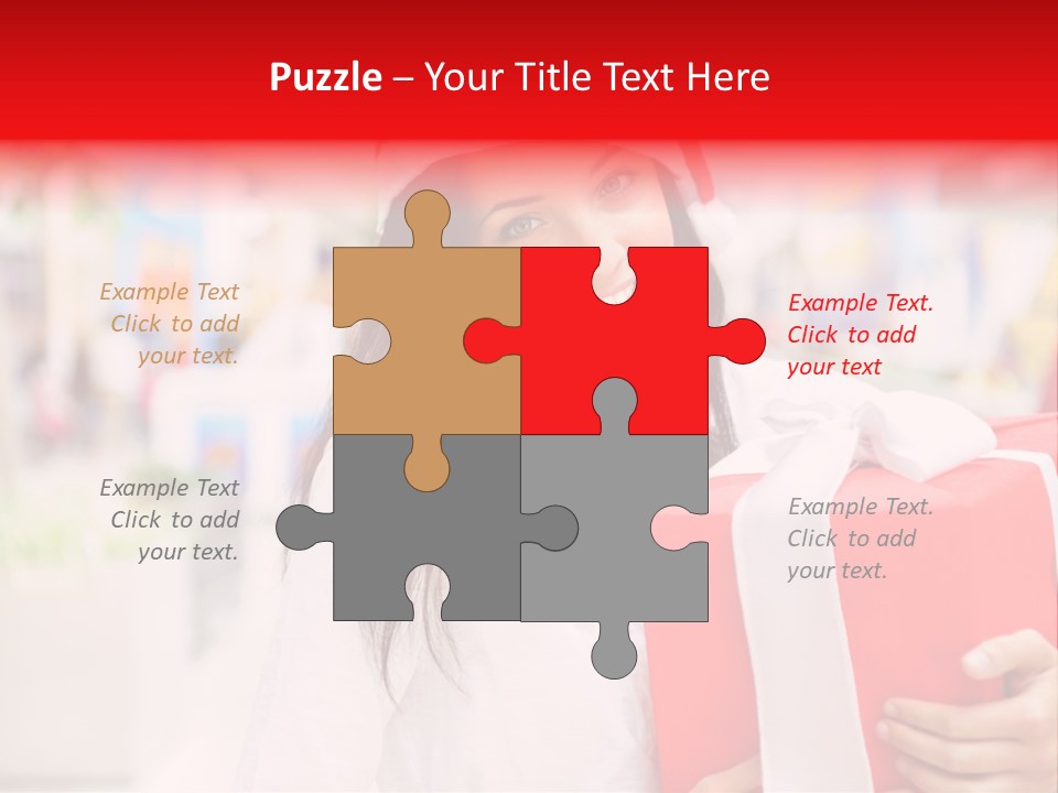 Xmas Enjoying Shopping PowerPoint Template