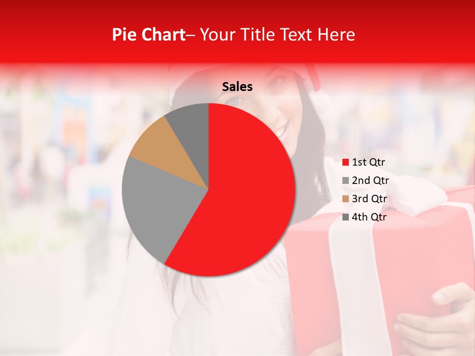 Xmas Enjoying Shopping PowerPoint Template