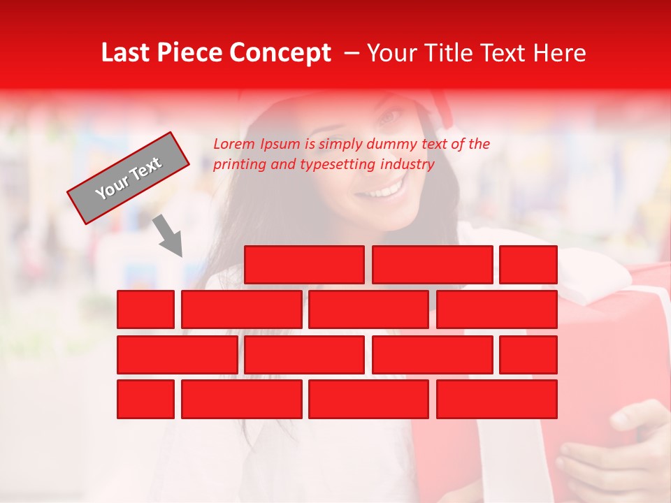 Xmas Enjoying Shopping PowerPoint Template