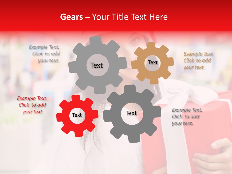 Xmas Enjoying Shopping PowerPoint Template