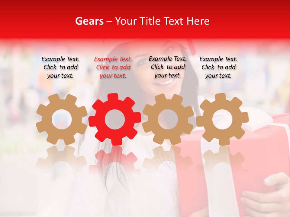 Xmas Enjoying Shopping PowerPoint Template