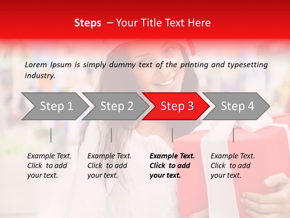 Xmas Enjoying Shopping PowerPoint Template