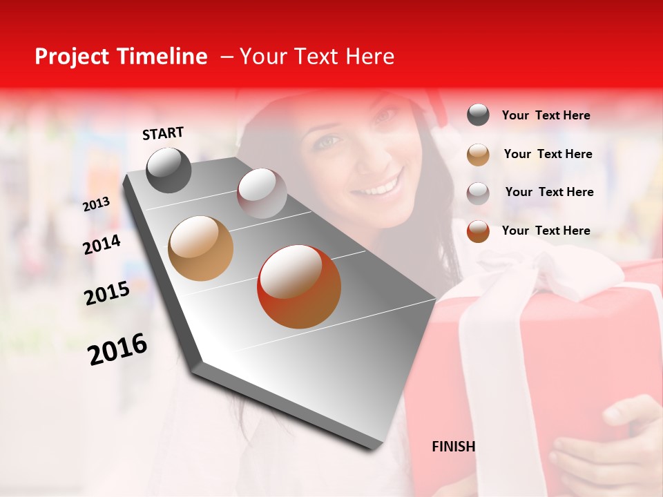Xmas Enjoying Shopping PowerPoint Template