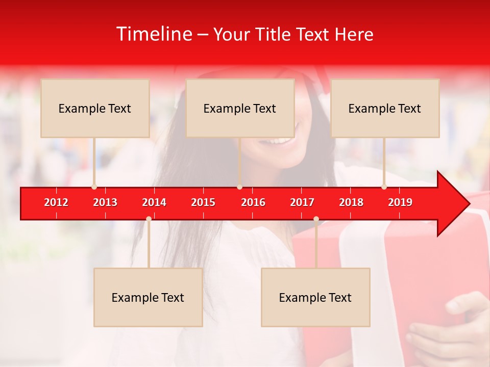 Xmas Enjoying Shopping PowerPoint Template