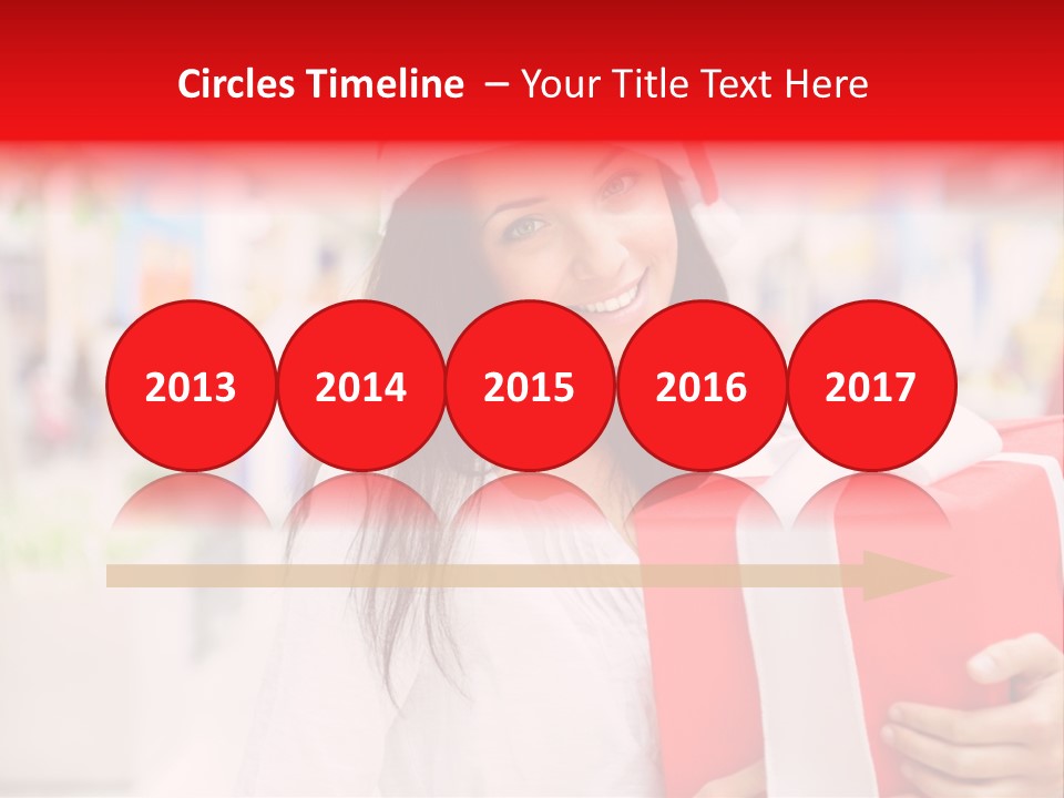 Xmas Enjoying Shopping PowerPoint Template