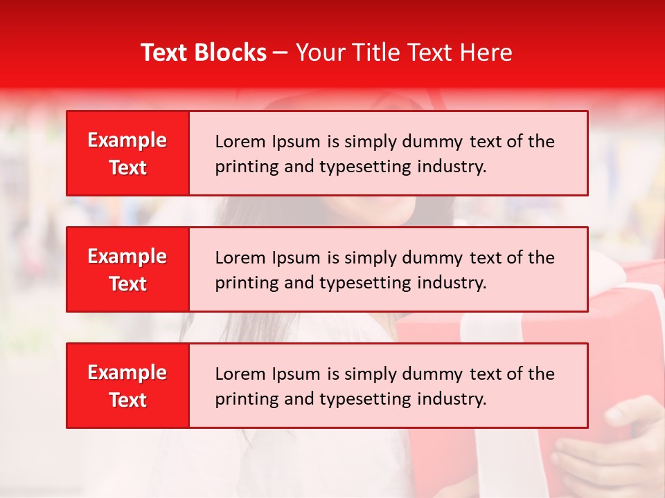 Xmas Enjoying Shopping PowerPoint Template