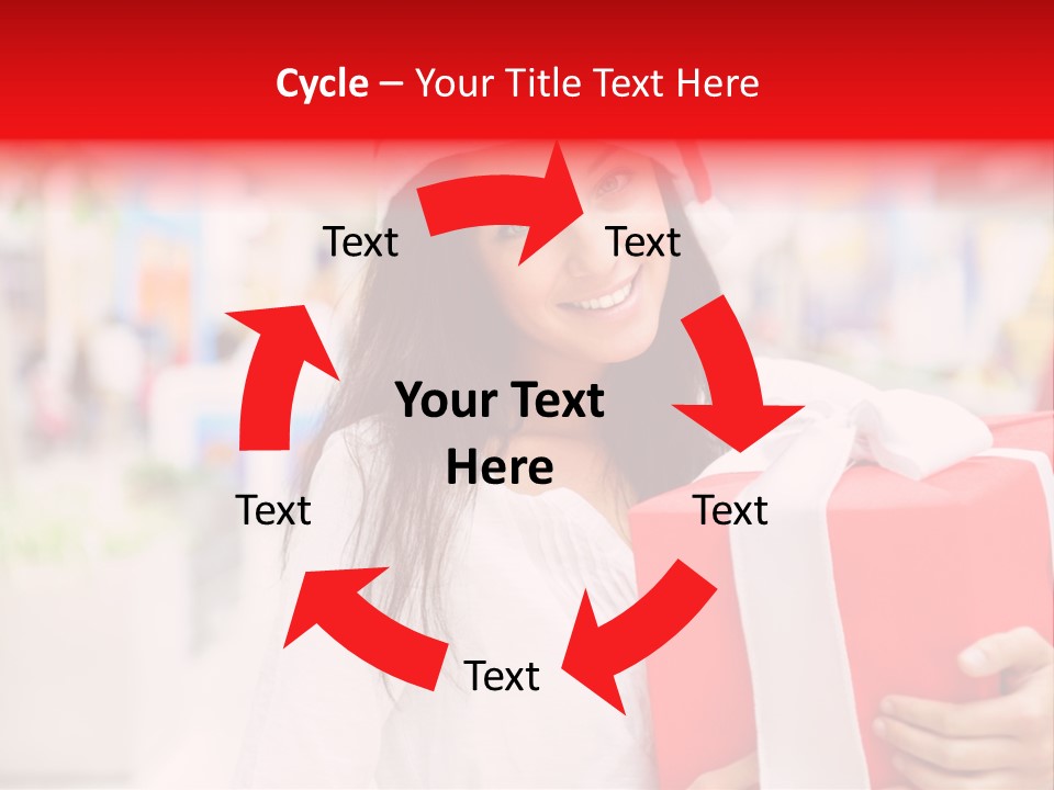 Xmas Enjoying Shopping PowerPoint Template