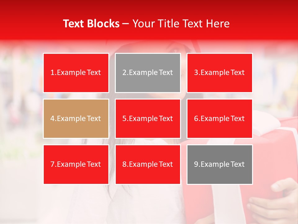 Xmas Enjoying Shopping PowerPoint Template