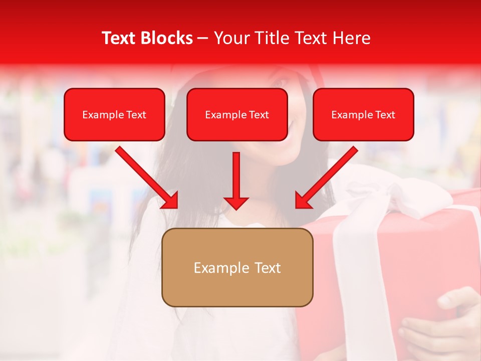 Xmas Enjoying Shopping PowerPoint Template