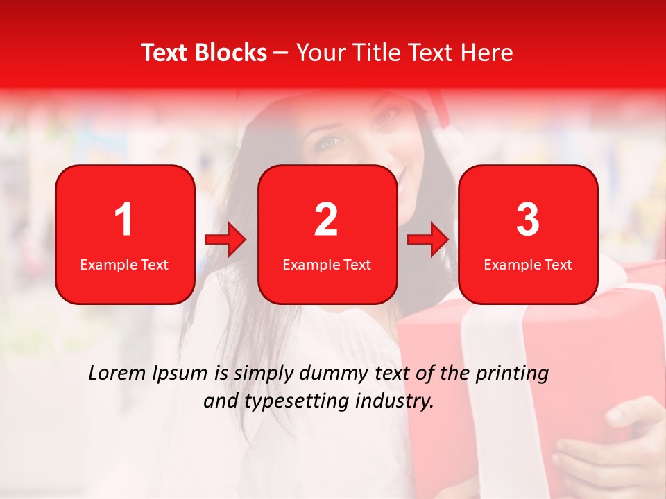 Xmas Enjoying Shopping PowerPoint Template