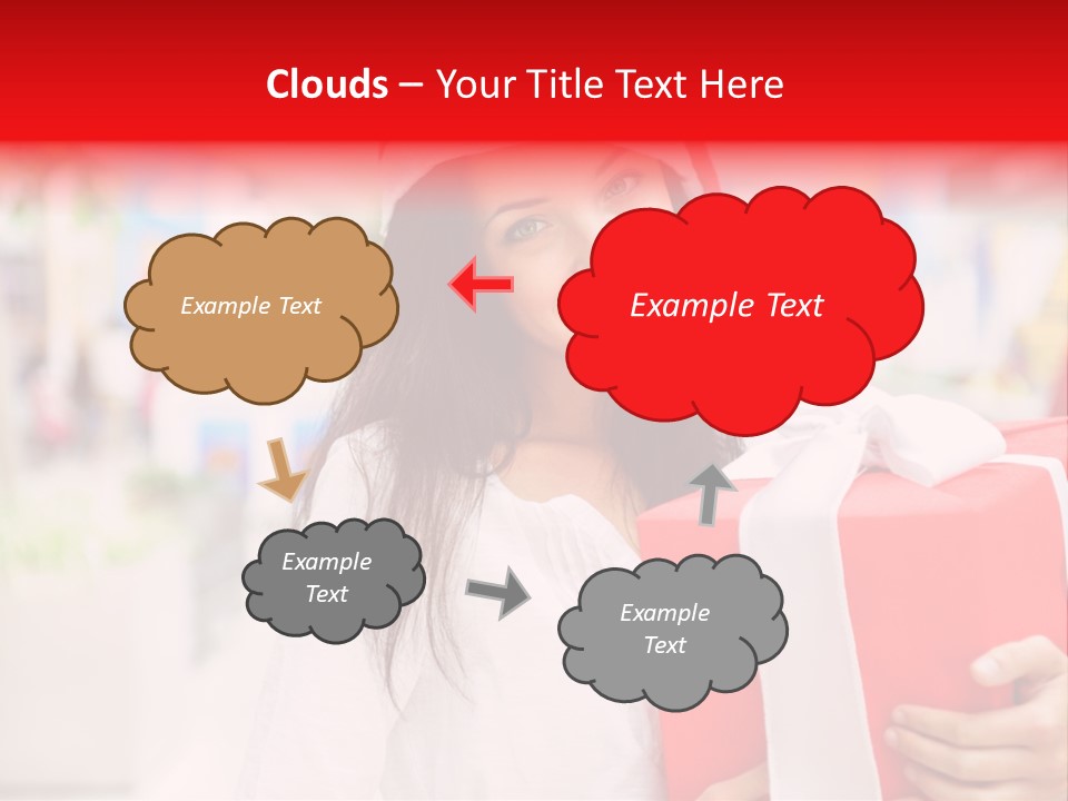 Xmas Enjoying Shopping PowerPoint Template