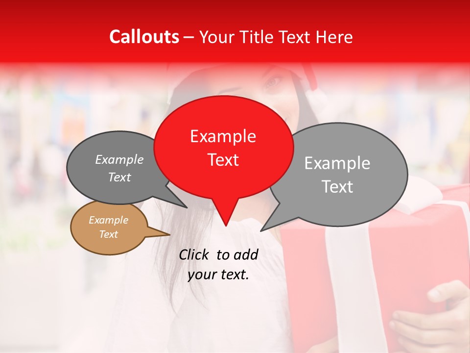 Xmas Enjoying Shopping PowerPoint Template