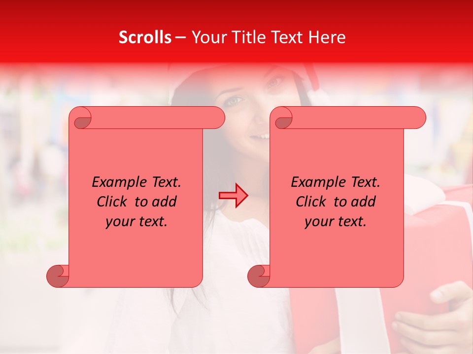 Xmas Enjoying Shopping PowerPoint Template
