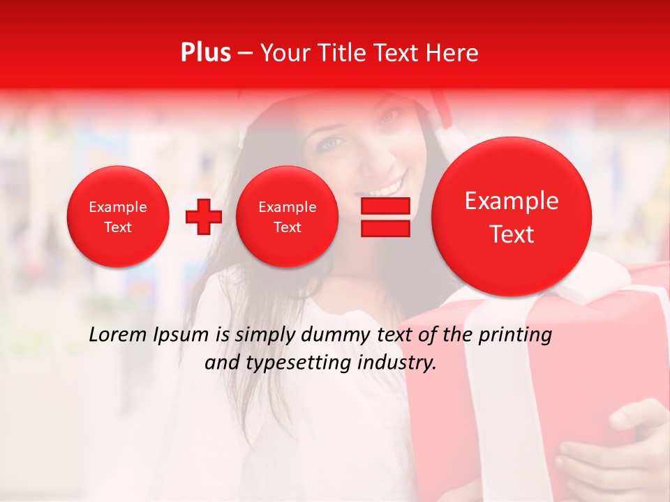 Xmas Enjoying Shopping PowerPoint Template