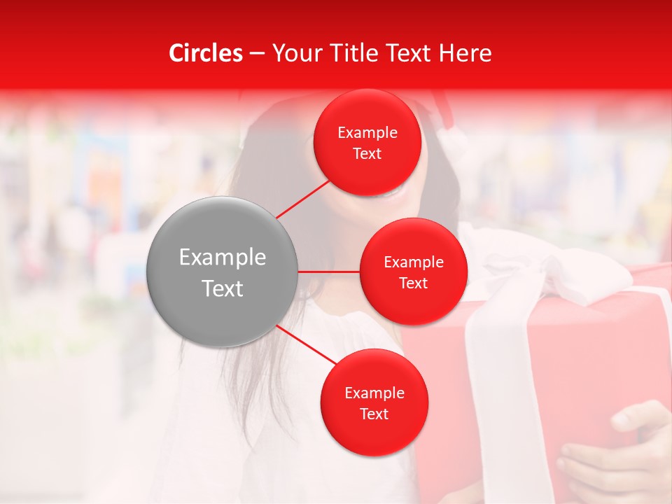 Xmas Enjoying Shopping PowerPoint Template