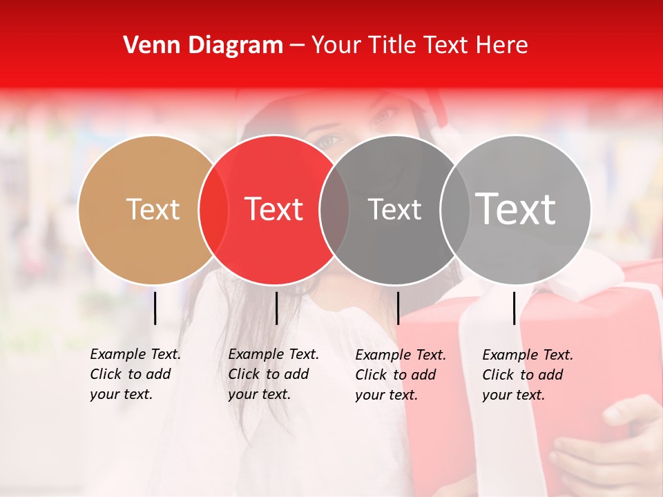 Xmas Enjoying Shopping PowerPoint Template