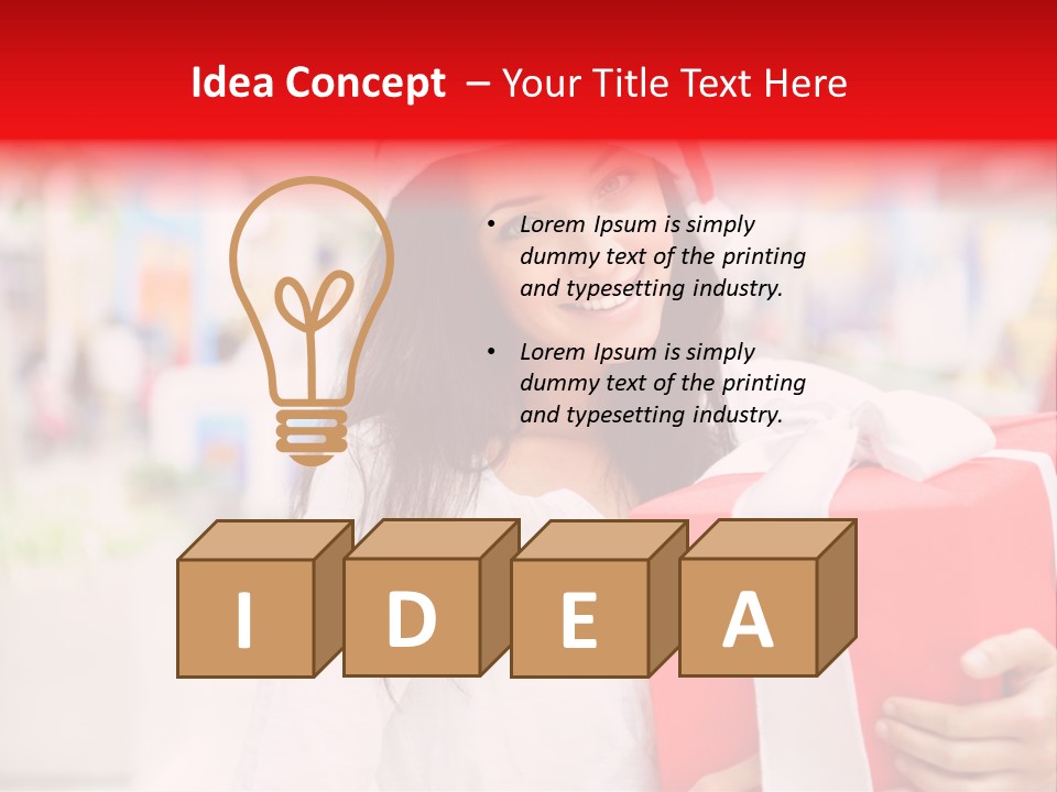 Xmas Enjoying Shopping PowerPoint Template