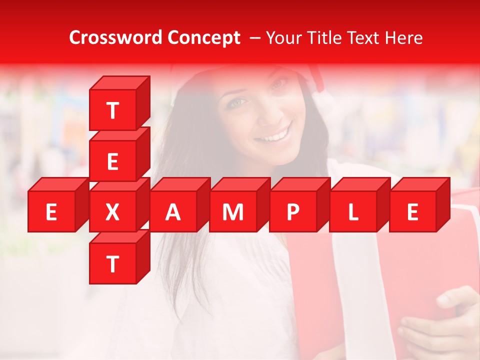 Xmas Enjoying Shopping PowerPoint Template