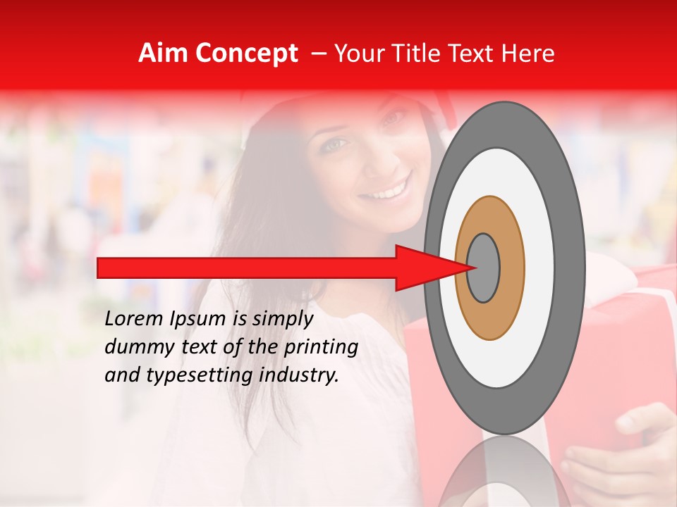 Xmas Enjoying Shopping PowerPoint Template