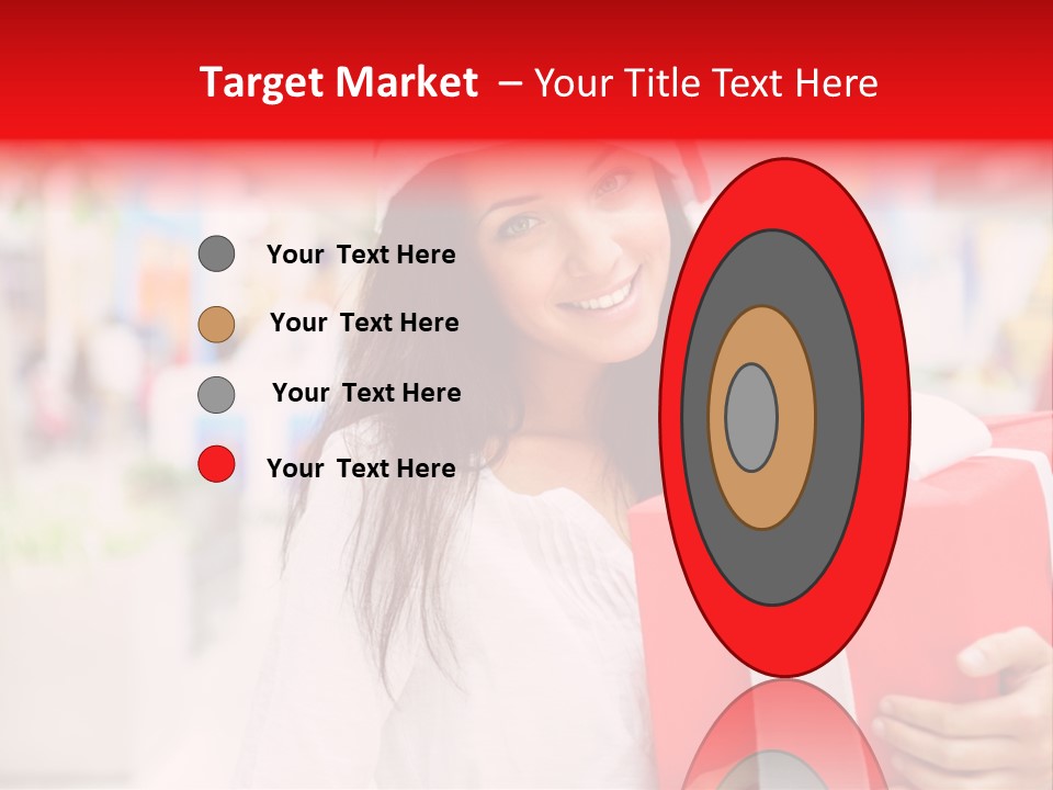 Xmas Enjoying Shopping PowerPoint Template