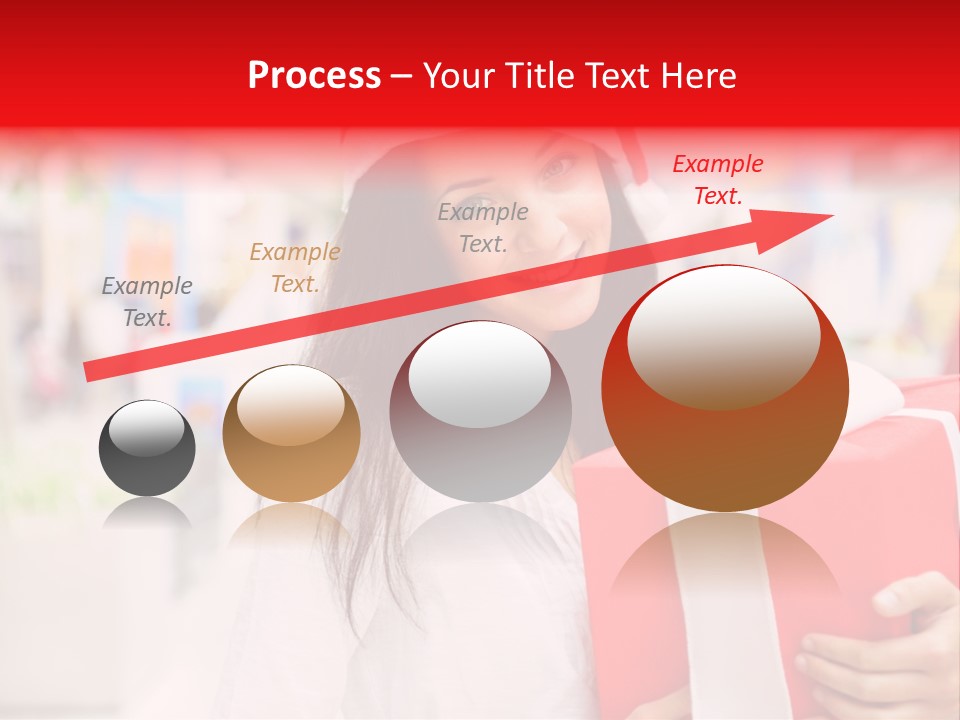 Xmas Enjoying Shopping PowerPoint Template