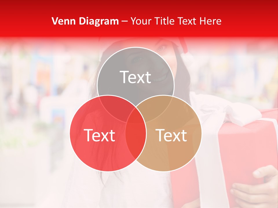 Xmas Enjoying Shopping PowerPoint Template