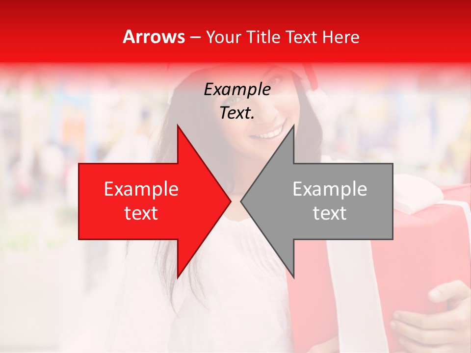 Xmas Enjoying Shopping PowerPoint Template