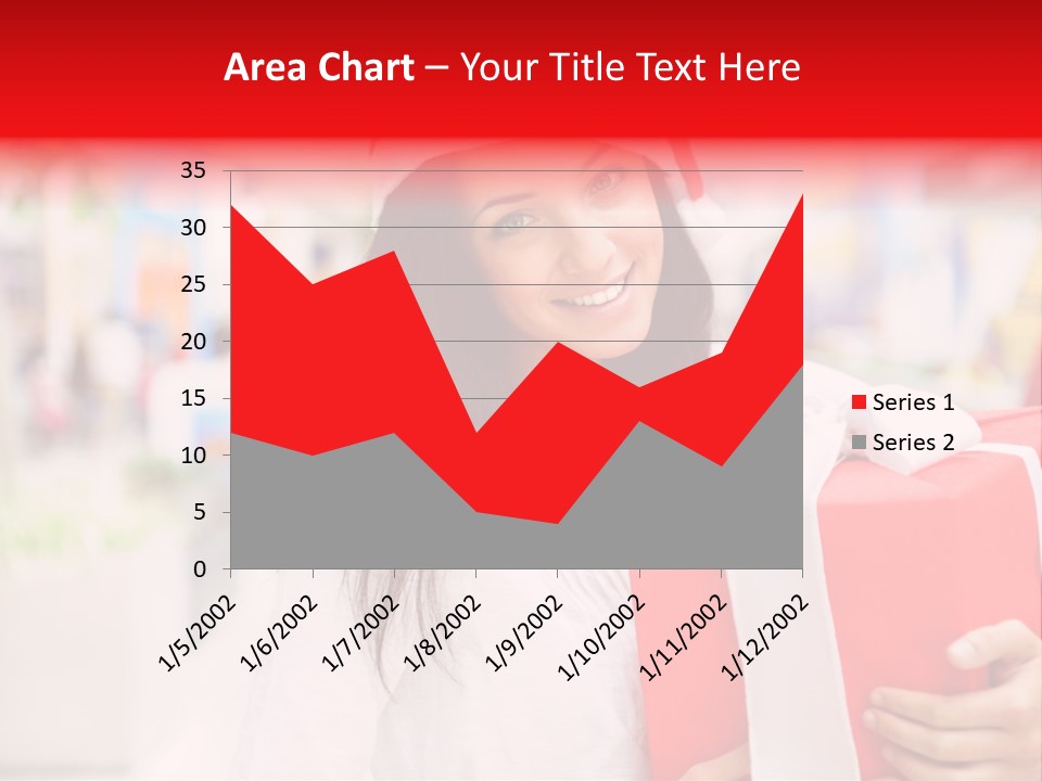 Xmas Enjoying Shopping PowerPoint Template