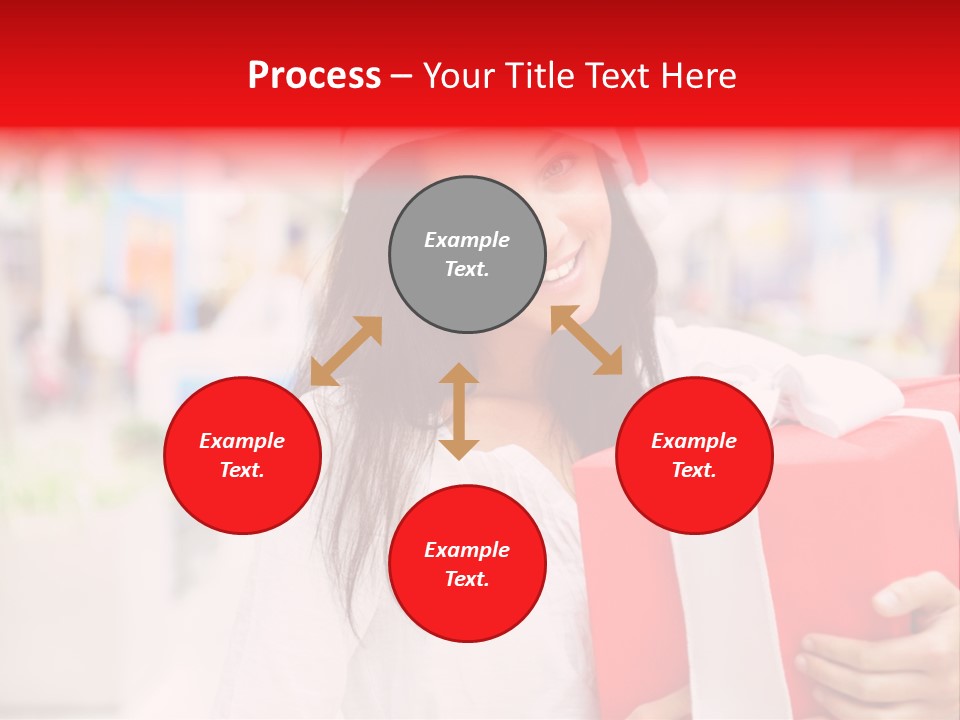 Xmas Enjoying Shopping PowerPoint Template