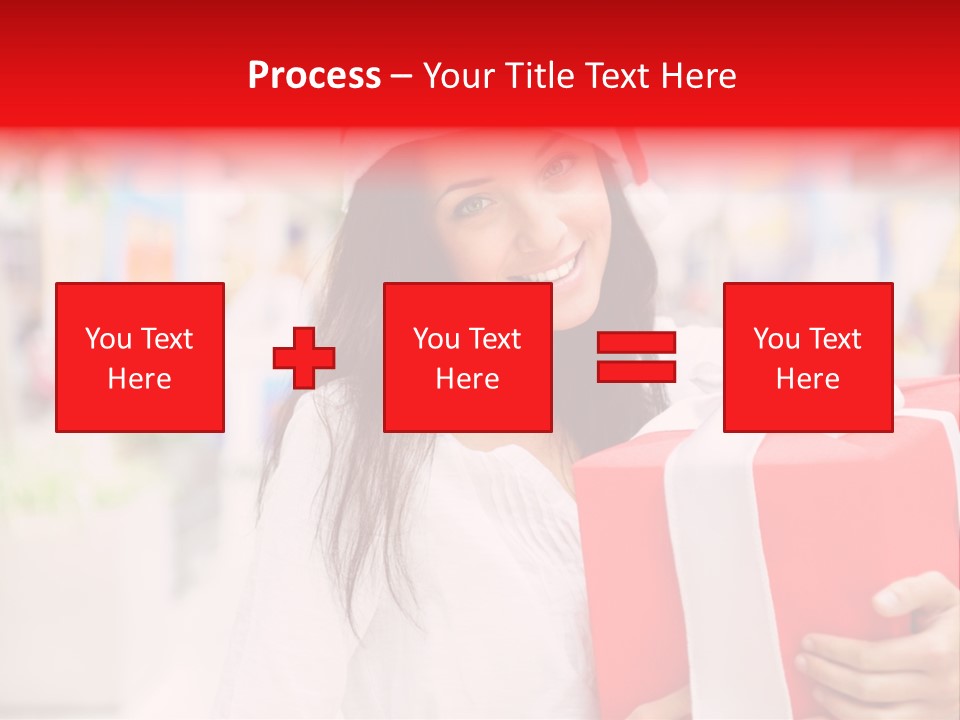 Xmas Enjoying Shopping PowerPoint Template
