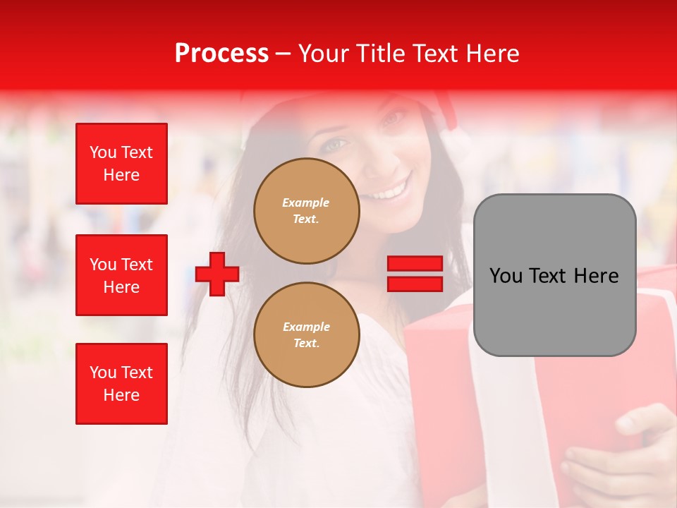 Xmas Enjoying Shopping PowerPoint Template