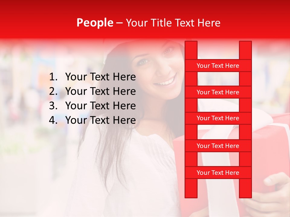 Xmas Enjoying Shopping PowerPoint Template