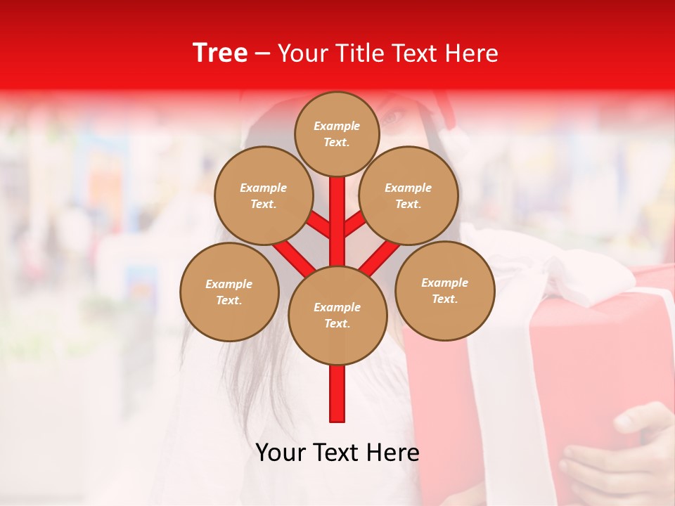 Xmas Enjoying Shopping PowerPoint Template