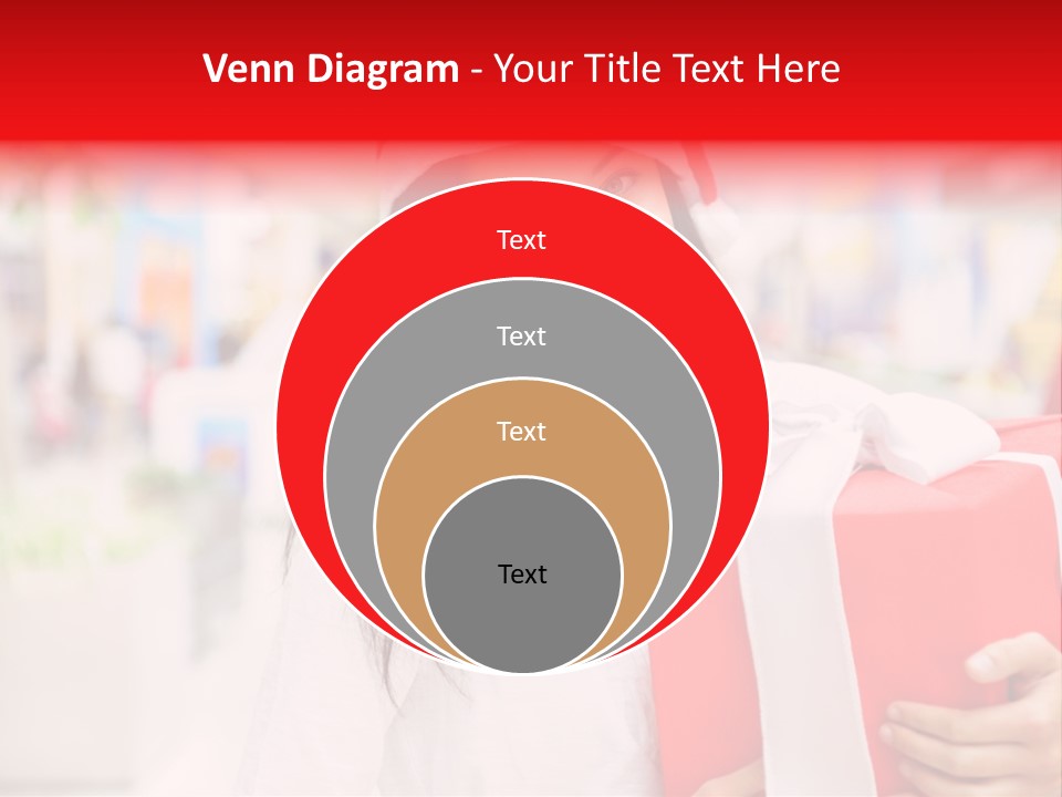 Xmas Enjoying Shopping PowerPoint Template