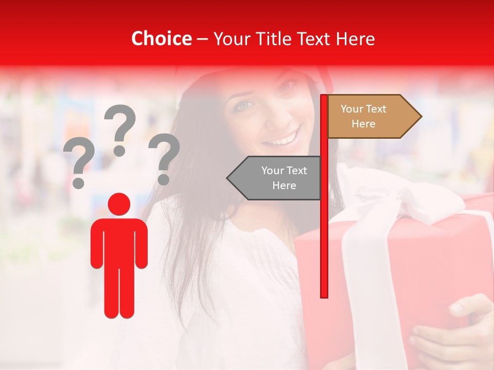 Xmas Enjoying Shopping PowerPoint Template