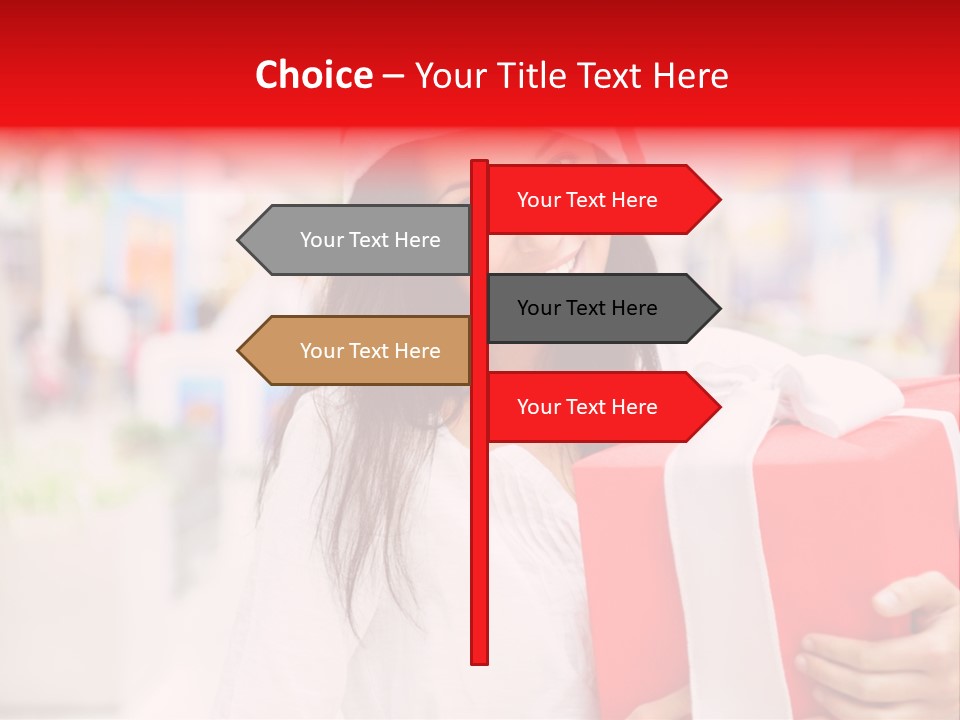 Xmas Enjoying Shopping PowerPoint Template