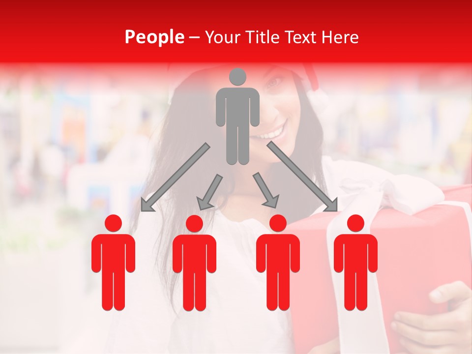 Xmas Enjoying Shopping PowerPoint Template