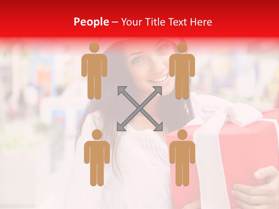 Xmas Enjoying Shopping PowerPoint Template