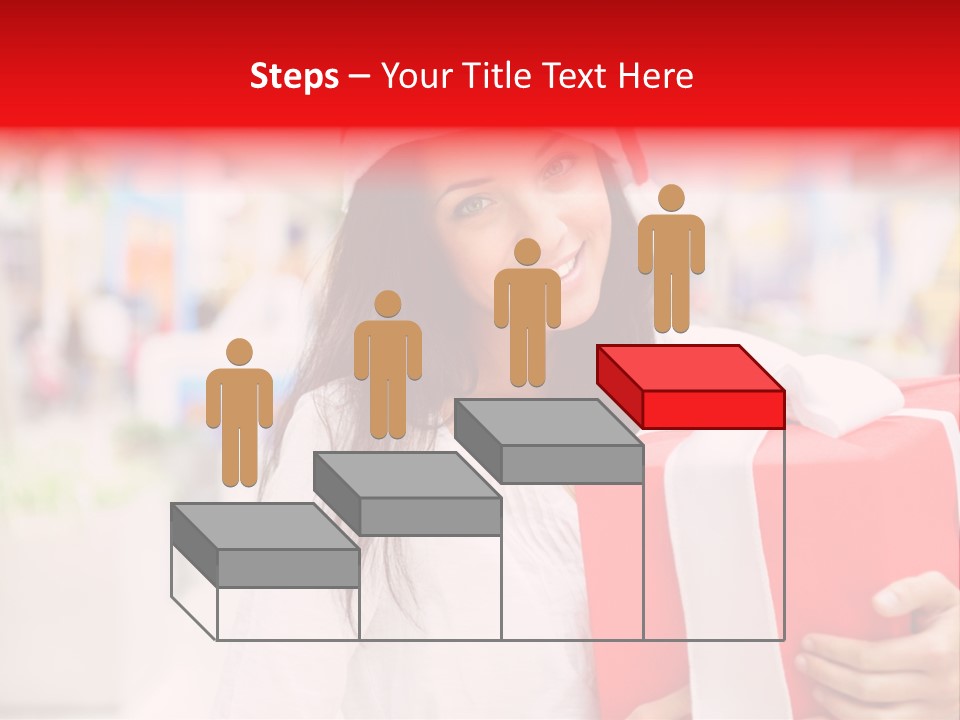 Xmas Enjoying Shopping PowerPoint Template