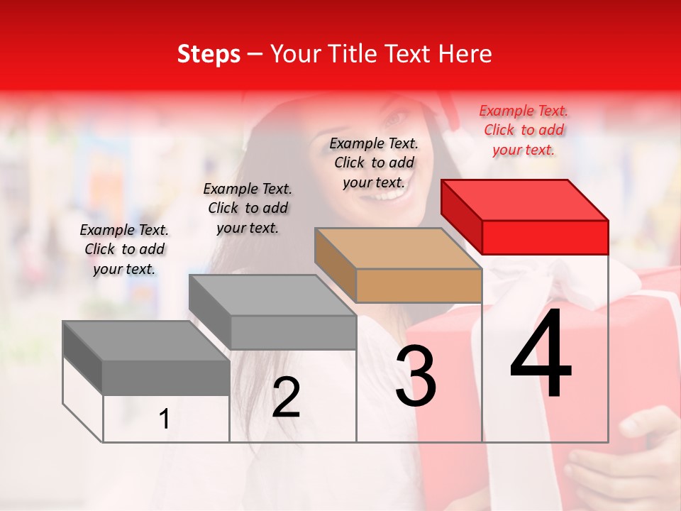 Xmas Enjoying Shopping PowerPoint Template