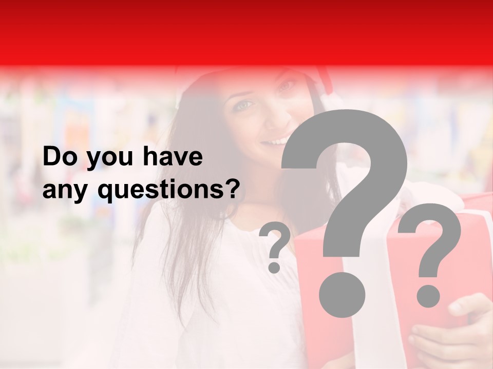 Xmas Enjoying Shopping PowerPoint Template