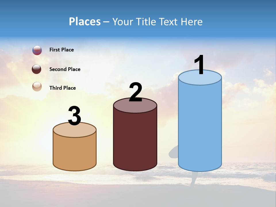 A Woman Doing Yoga On The Beach At Sunset PowerPoint Template