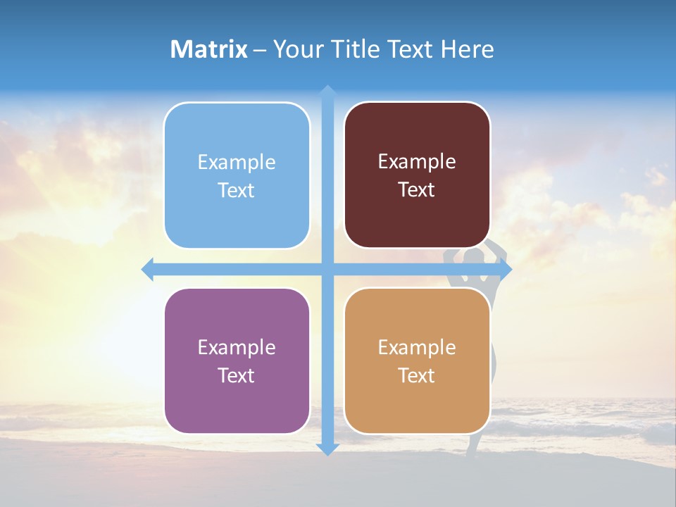 A Woman Doing Yoga On The Beach At Sunset PowerPoint Template