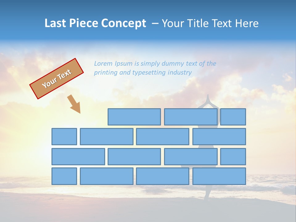 A Woman Doing Yoga On The Beach At Sunset PowerPoint Template